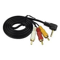 3.5mm Jack to 3RCA Male Plug Adaptor Black