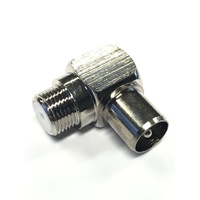 Right angled f-female to pal male adaptor