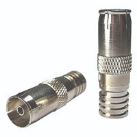 RG6 RF TV Female Crimp Connector - Pack of 10