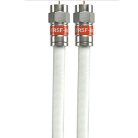 Kingray 2m White RG6 Tri-Shield Flylead