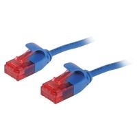  CAT6A RJ45 Slim Patch Cable 50CM Blue