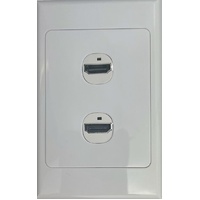 2 Gang Wall plate with HDMI inserts