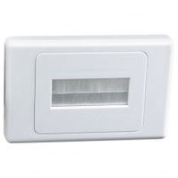 Flush Wall Plate with Brushed Entry for Cables