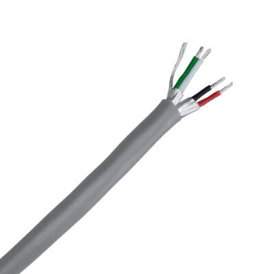 4 Core Shielded Security Cable 100MTR REEL - 2 X stranded copper twisted pairs SHIELDED 22AWG