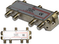 6 Way Digital TV, Satellite, Pay TV Splitter - Power Pass on all Legs F Type 5-2400GHz Pay TV Approved
