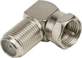 F Male to F Female Right Angle Adapter