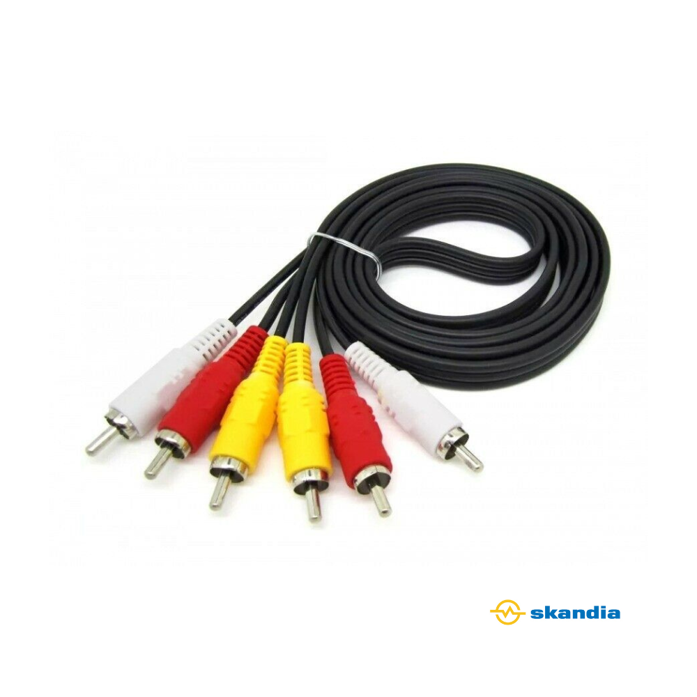 3RCA TO 3RCA Audio Video cable - 3mtr length