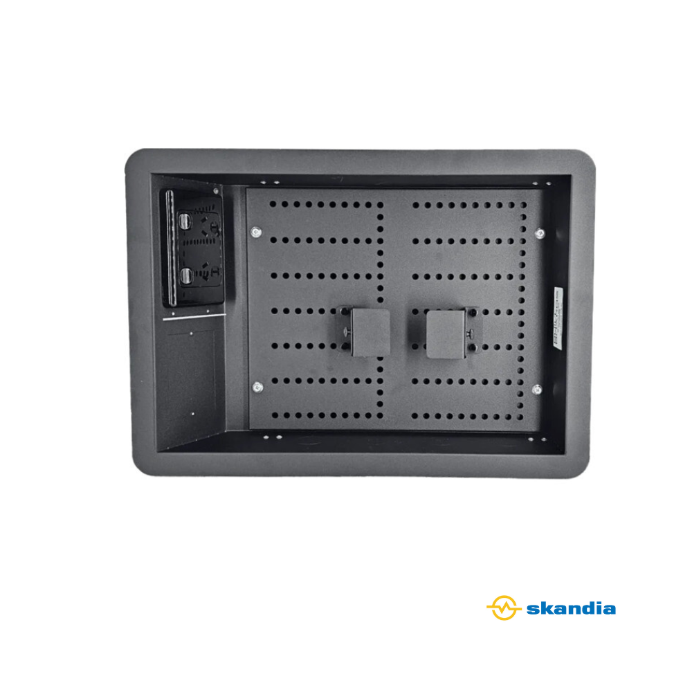 BLACK SMALL RECESSED WALL BOX - 450MM W X 320MM H X 85MM D