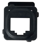 TE Keystone Adapter for Clipsal Plate - Black - Pack of 10