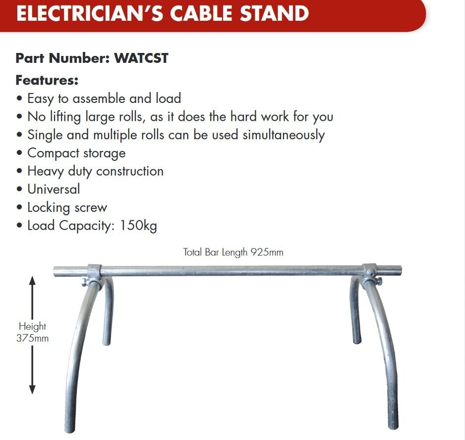 150kg Cable Stand Drum Roller Stand