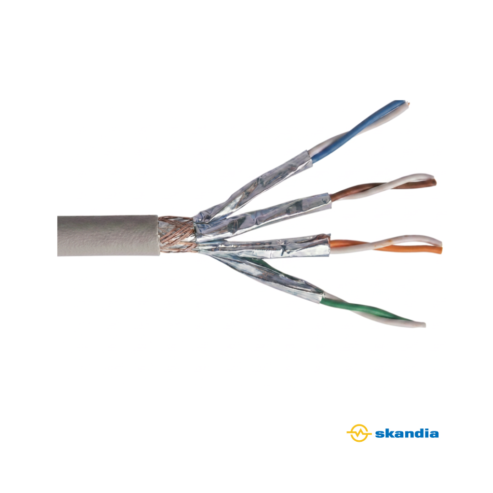 CAT6A SFTP Fully shielded DATA CABLE grey LSZH 305M 23AWG