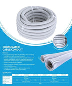Corrugated Cable Conduits - Ø25x25m
