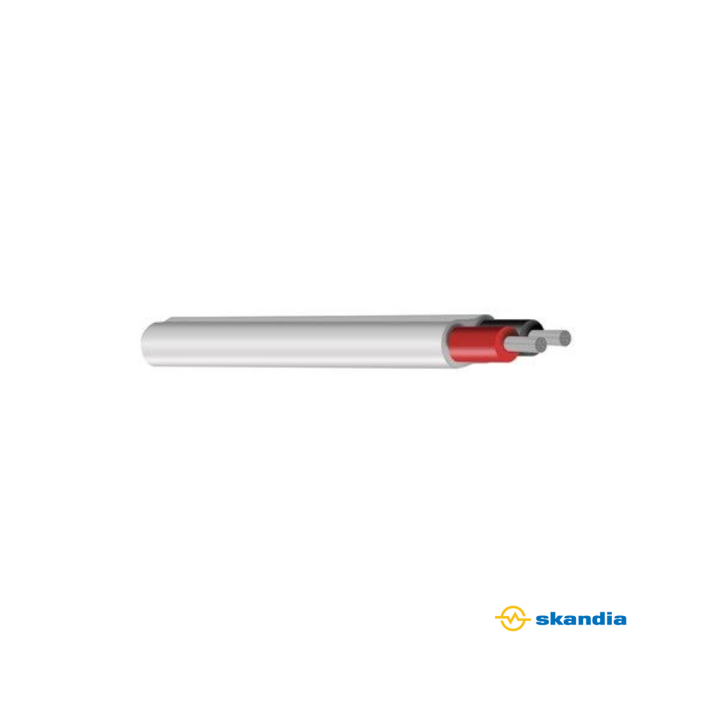 FIGURE 8 WHITE R/B Twin Flat 0.5mm2 - 20 Awg - 50m Drum