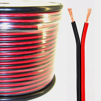Figure 8 24x0.20mm 18AWG Red & Black 100m Reel - copper strands