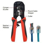RJ45 Open-Pass Modular Plug Crimper 4 Piece Combo Kit
