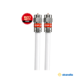 Kingray 2m White RG6 Tri-Shield Flylead - With Foxtel Approval (F31117)
