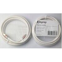 Kingray 2m White RG6 Tri-Shield Flylead - With Foxtel Approval (F31117)