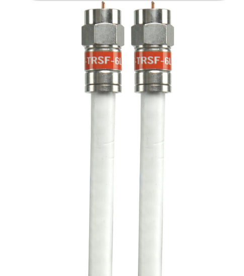 Kingray 2m White RG6 Tri-Shield Flylead - With Foxtel Approval (F31117)