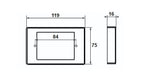 Mounting Block Shallow 18mm (Slim)
