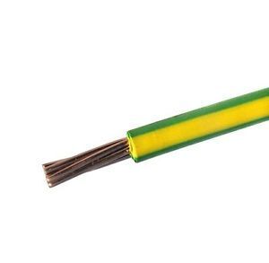 16mm Building Wire Green/Yellow - Single core earth 100Mtr Reel