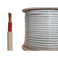 16mm SDI PVC RED/WHITE - Single double insulated PVC 100mtr Reel