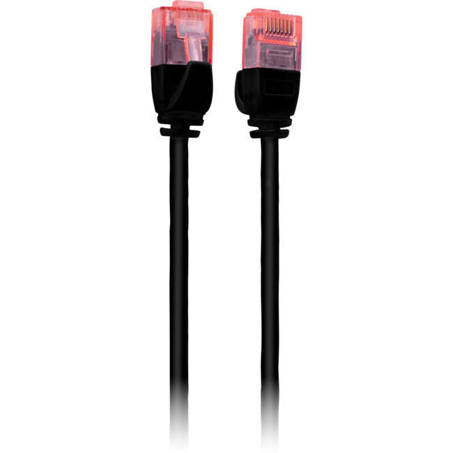 0.25M SLIM CAT6A PATCH LEAD BLACK - ULTRA THIN