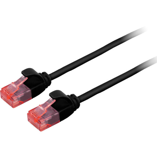 0.25M SLIM CAT6A PATCH LEAD BLACK - ULTRA THIN