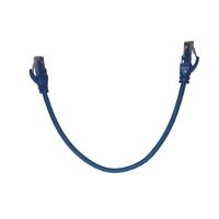 CAT6A Ethernet Network Cable 25cm Blue - LSZH Low profile 4.5mm jacket