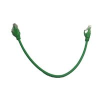 CAT6A UTP Ethernet Network Cable 25cm Green - LSZH Low profile 4.5mm jacket
