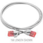 0.25M SLIM CAT6A PATCH LEAD WHITE - ULTRA THIN