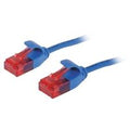CAT6A RJ45 Slim Patch Cable 1Mtr Blue