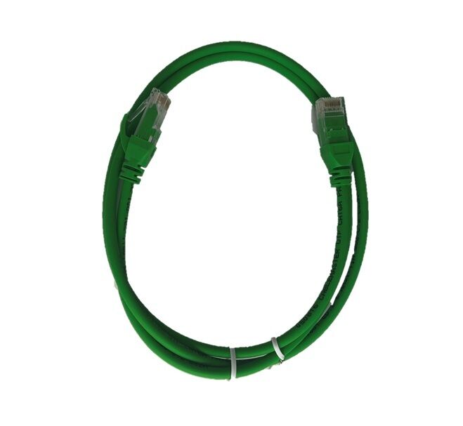 CAT6A UTP Ethernet Network Cable 1Mtr Green - LSZH Low profile 4.5mm jacket