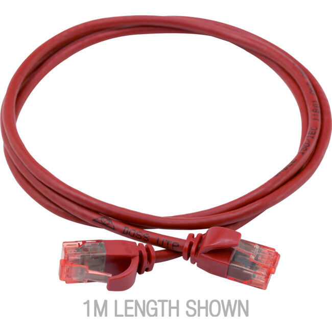 2M SLIM CAT6A PATCH LEAD RED - ULTRA THIN