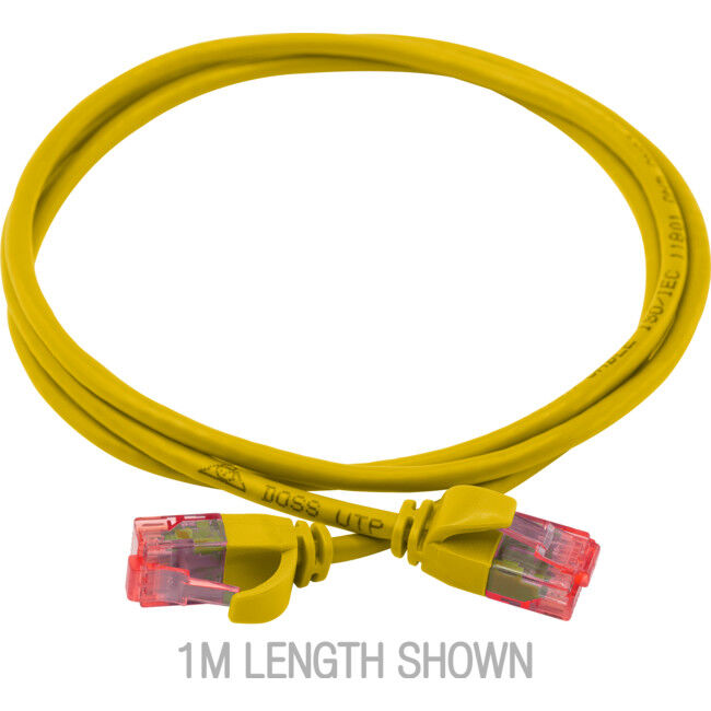 2M SLIM CAT6A PATCH LEAD YELLOW - ULTRA THIN