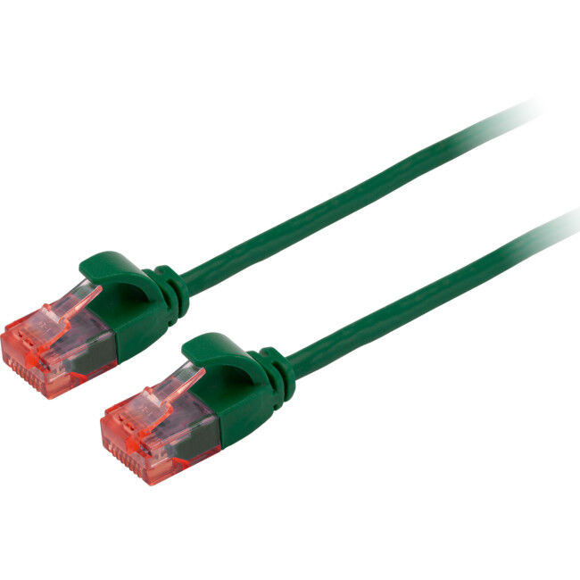 3M SLIM CAT6A PATCH LEAD GREEN - ULTRA THIN