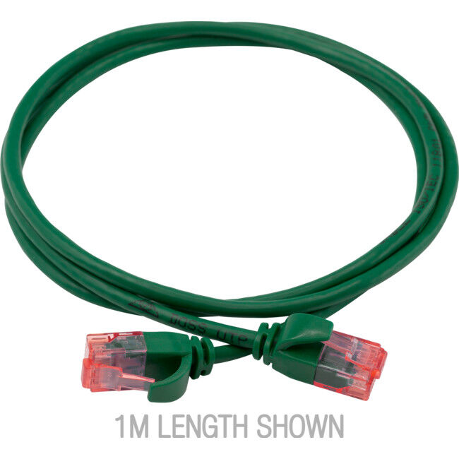3M SLIM CAT6A PATCH LEAD GREEN - ULTRA THIN