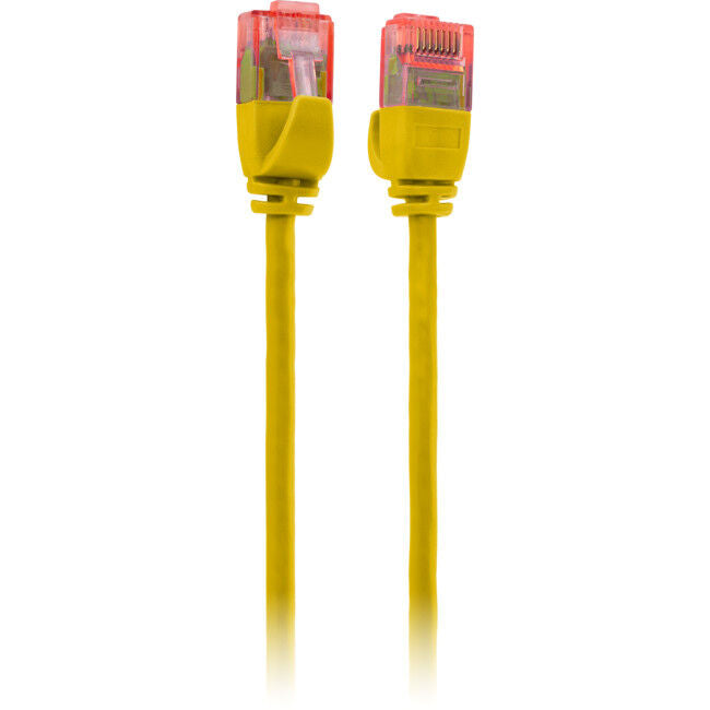 3M SLIM CAT6A PATCH LEAD YELLOW - ULTRA THIN
