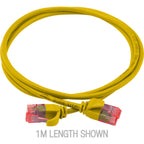 5M SLIM CAT6A PATCH LEAD YELLOW - ULTRA THIN
