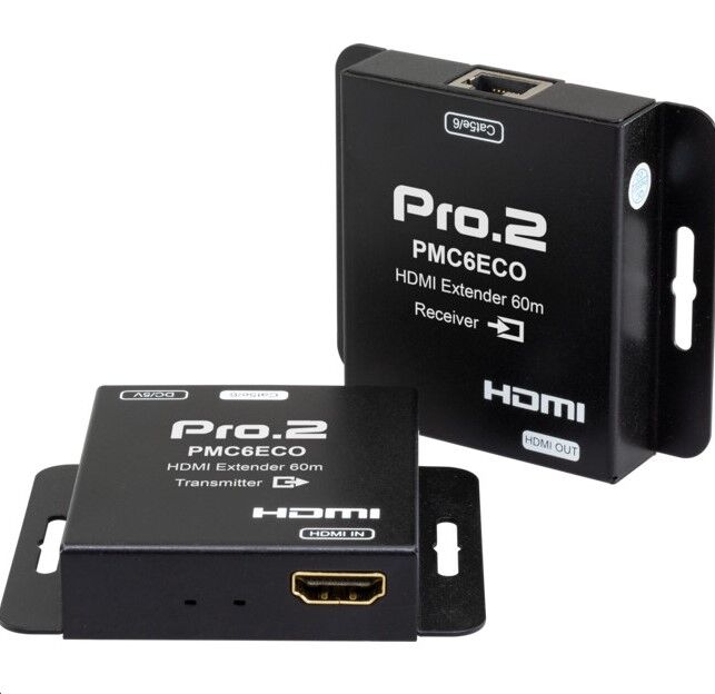 PMC6ECO HDMI OVER SINGLE CAT6 EXTENDER - FTP CAT5E CAT6 UPTO 60M POC