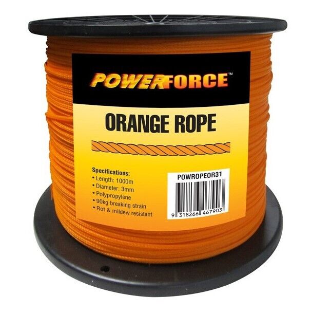 ROPE, ORANGE 3mm x 1000m