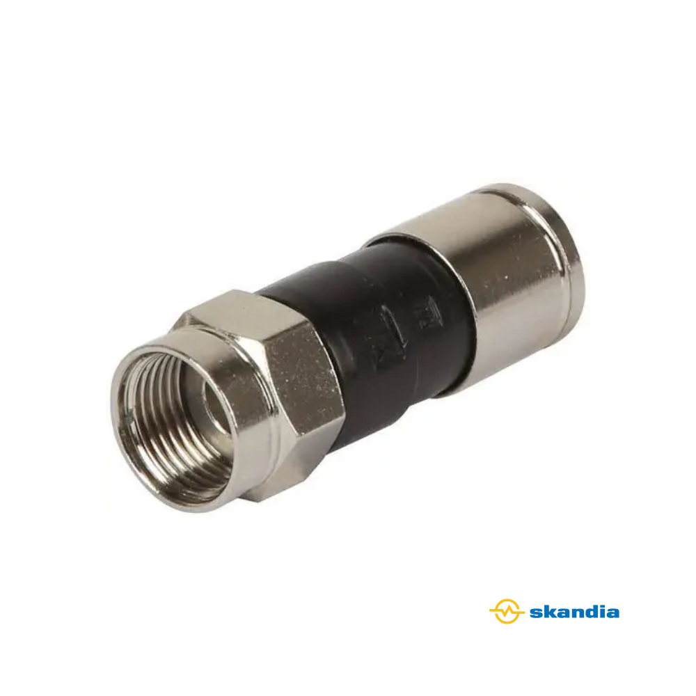 RG6 Quad Compression Connectors - Pack of 50 - Fits all RG6 cables QUAD TRI and DUAL