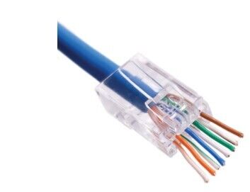 Feed Thru RJ45 Cat5/6 Connector (U/UTP) Jar 100