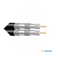 RG6 Quad Siamese/Shotgun Coax Cable 150m Reel - 2 X Digital RG6 Quad Coaxial Cables Stuck together