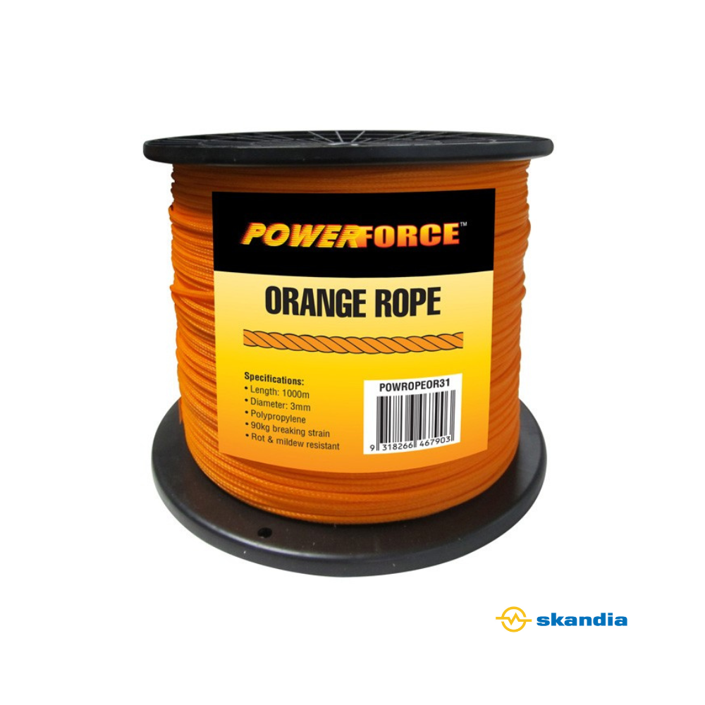 ROPE, ORANGE 3mm x 1000m