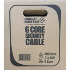 6 Core Security Alarm intercom Cable - 7 Strands x 0.20mm 300Mtr Speed Reel