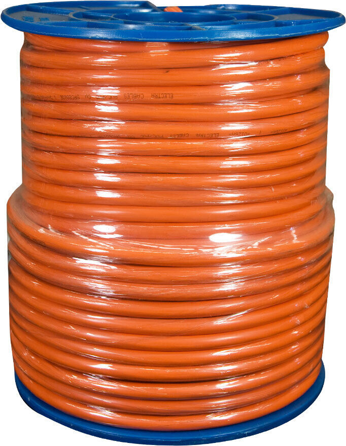 6mm 4 Core + Earth Orange Circular Cable - 7/104 x 4C+E ORE CIRC 100mtr reel