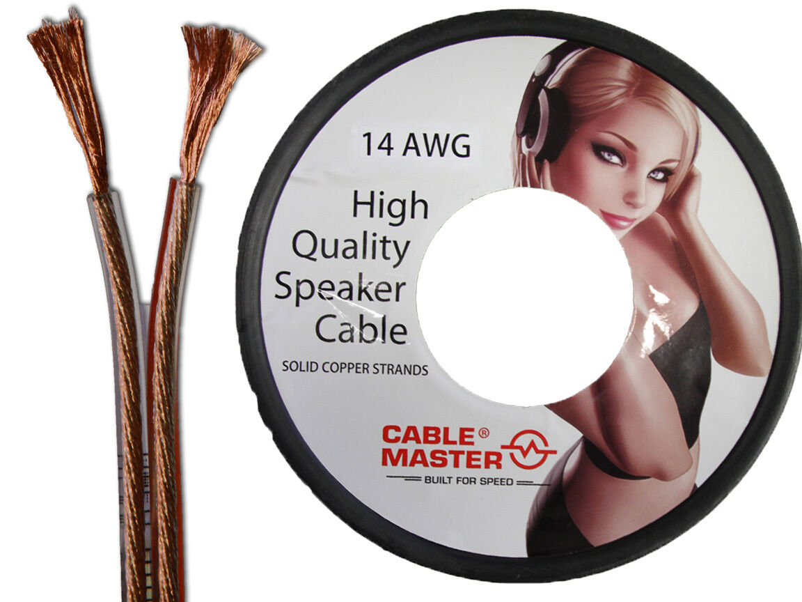 14 Awg Audio Speaker Cable HD HIFI Figure 8 transparent PVC Cable  [Cable Length: 10MTR]