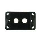 Wall Plate Two Gang Plate - Black