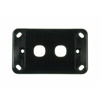 Wall Plate Two Gang Plate - Black
