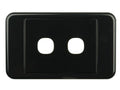 Wall Plate Two Gang Plate - Black